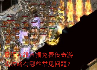 最近在线直播免费传奇游戏攻略有哪些常见问题? 最近在线直播免费传奇游戏攻略有哪些常见问题?